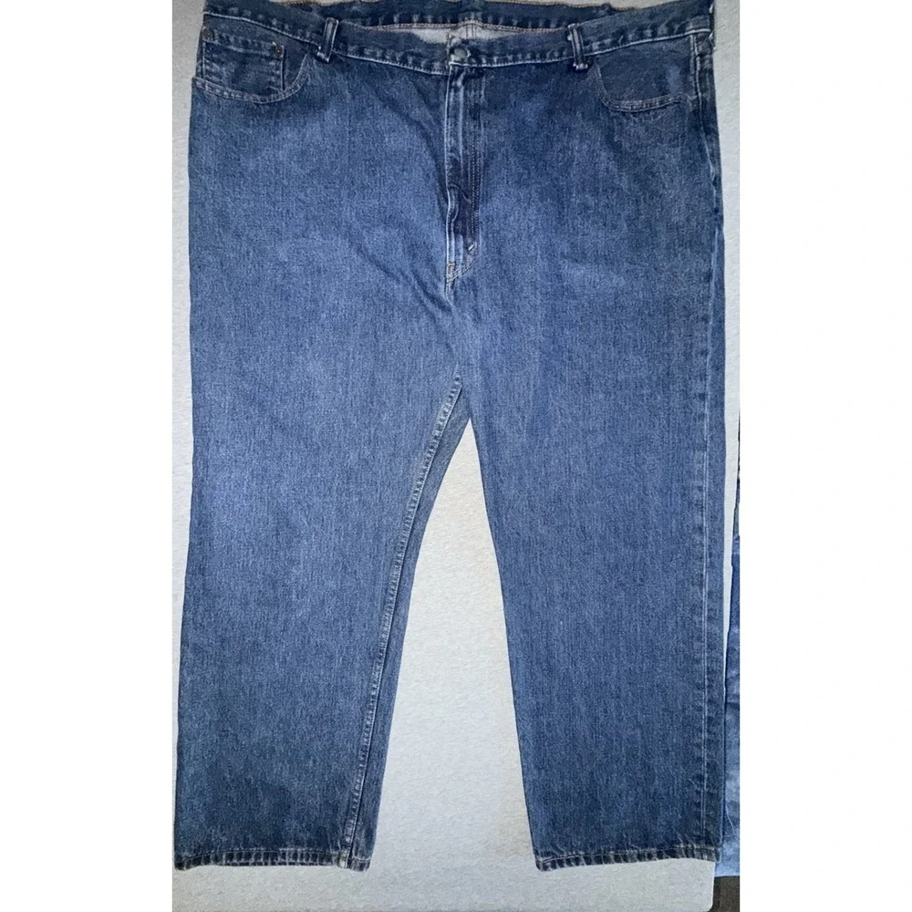 Levi 505 Men's Size 50x30 Big Tall Regular Fit Straight Leg Dark Wash